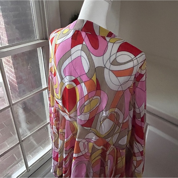 Ashley Stewart Bathingsuit Coverup Swim top Lightweight Plus Curvy Retro Sz 22 - Picture 5 of 13